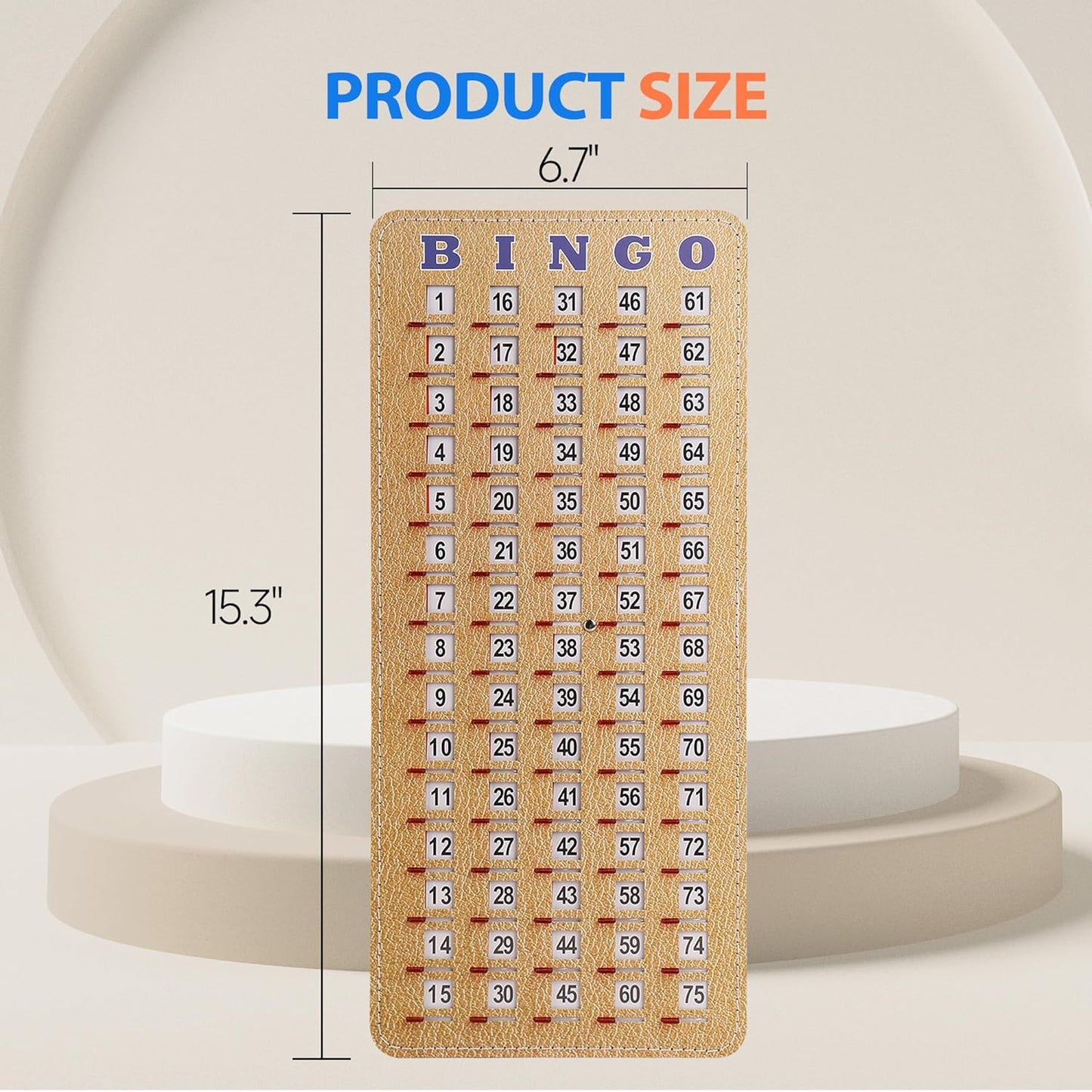 GSE Games & Sports Expert Finger-Tip Bingo Master Board with Sliding Windows, Bingo Cardboard Calling Card