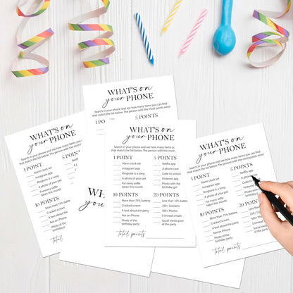 Birthday Party Games Card for Adults, 30 Pcs Ice Breaker Game Cards for Girl Bday Celebrations Decorations Supplies Favors - B01