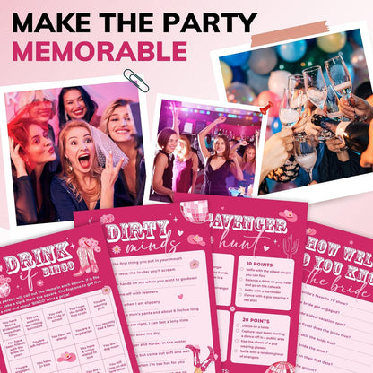 Stofinity Funny Bachelorette Party Games - Bachelorette Games For Parties Scavenger Hunt, Bach Game Bachelorette Bingo Card Games For Bridal Shower Game
