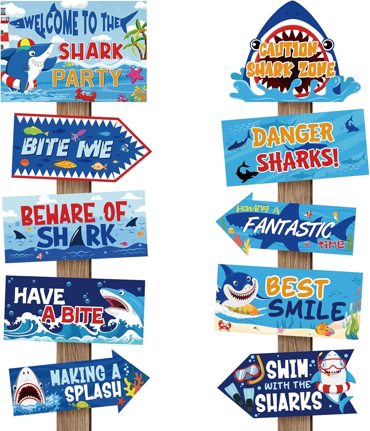 20 Pcs Luau Party Decorations Welcome Sign Summer Hawaiian Directional Signs Tropical Hawaiian Themed Birthday Decorations Luau Tiki Party Supplies with 2 Sheet Letter Stickers