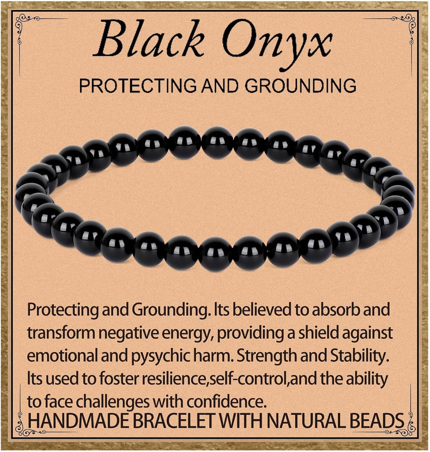 LPBeads Handmade Natural Gemstone Stretch Elastic Bracelet Healing Crystal Round Stone Beads Jewelry Gifts for Women Men