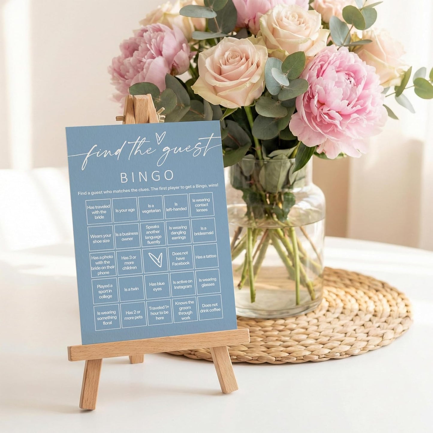 Minimalist Bridal Shower Bingo Cards, 25 Pcs Unique Bridal Bingo Game for Wedding Shower Parties and Guest Interaction - A01