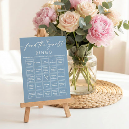 Minimalist Bridal Shower Bingo Cards, 25 Pcs Unique Bridal Bingo Game for Wedding Shower Parties and Guest Interaction - A01