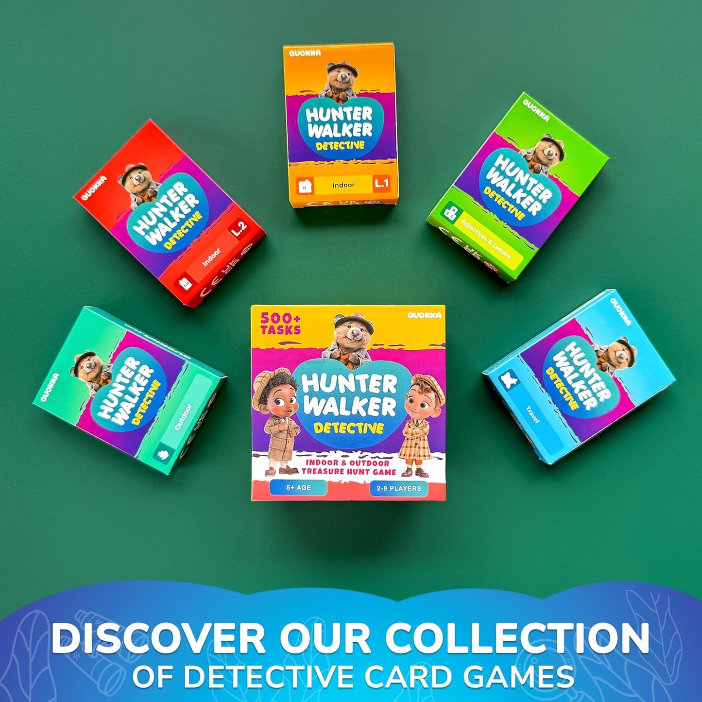 QUOKKA Scavenger Hunt Cards for Toddlers and Kids Ages 4-8 - Indoor Search and Find Activities for Kids Ages 6-8 - Educational Party Games for 3-6 Year Olds
