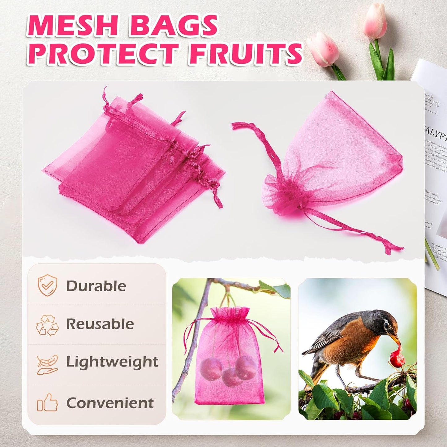 ANZNKU 50PCS White Organza Bags 3x4, Small Gift Bags Bulk for Sachet Jewelry Candy Treat, Mini Mesh Bag Drawstring for Wedding Bridal & Baby Shower, Party Favor Bag for Easter Mothers Day Birthday