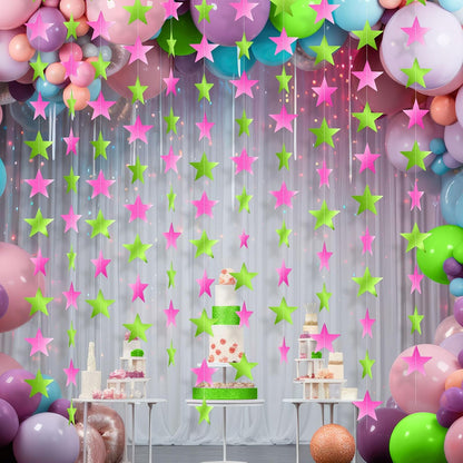 Patelai Glitter Star Garland Banner 2026 Graduation Decor 130 Feet Star Hanging Banner Twinkle Backdrop for Party Birthday Classroom Wedding Supplies(Gold)