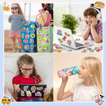 Wninbu 200 PCS Cute Stickers for Kids,Water Bottle Sticker Pack for Teens Girls Boys,Waterproof Vinyl Animal Stickers for Water Bottles,Skateboard,Laptop Students Classroom Decor Prizes (Cute 200 pcs)