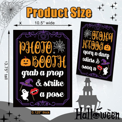 Briwooody Photo Booth Sign with Stand Retro Background Table for Indoor and Outdoor Party Theme Event Photography Props Desktop Decoration Supplies