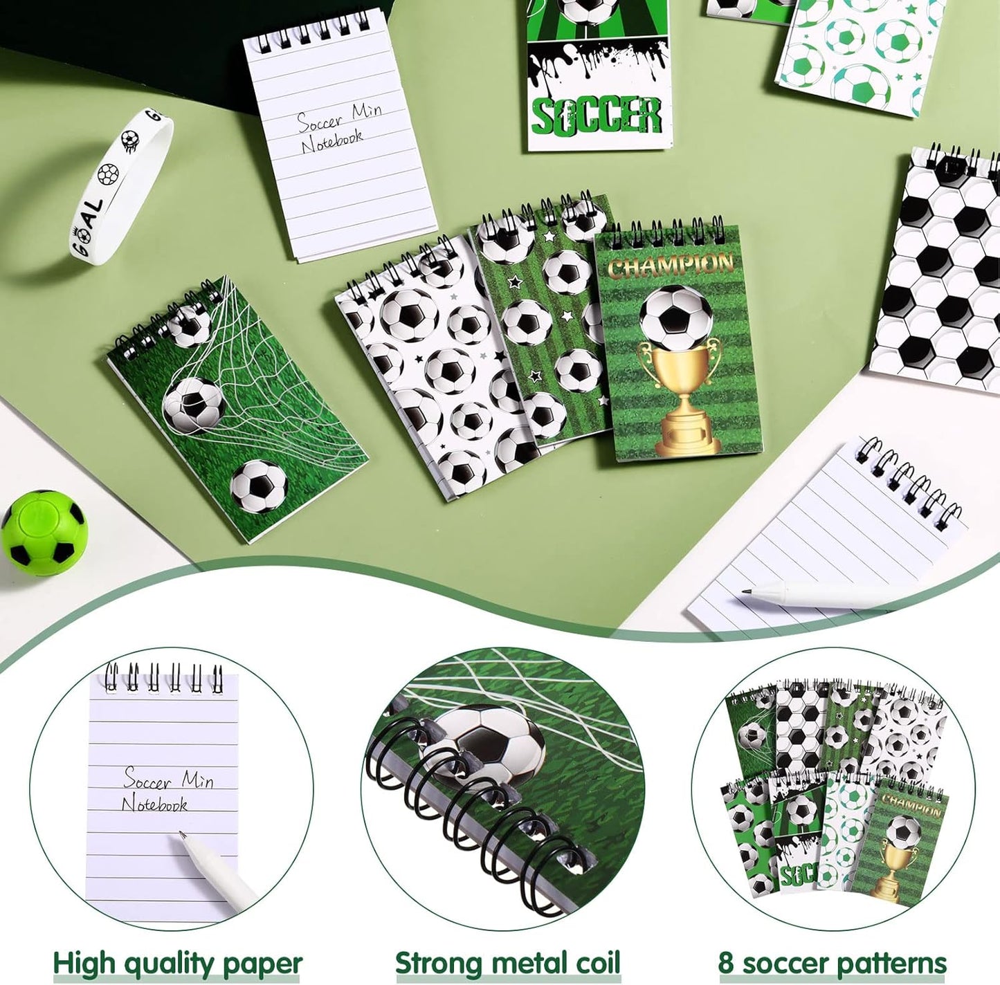 Faccito 32 Pcs Mini Notepads Sports Basketball Baseball Football Soccer Party Supplies Goodie Bag Stuffers Notepads Spiral Mini Notebooks for Reward(Baseball)