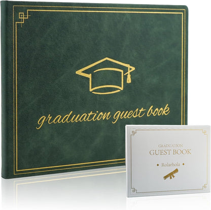 2026 Graduation Guest Book - Elegant 7x9 Inch White, Graduation Memory Book 2026 with Premium 120 Pages, 2026 Graduation Guest Sign in Book for College Graduates (Classic Graduation Gift)
