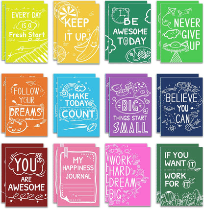 24 Packs - Gifts in Bulk Mini Inspirational Notebooks for Party Favors, Small Motivational Notepads, Cute Notebooks for Coworkers, Gifts from Teacher