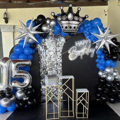 Black White Bow Balloons, 50 Pcs Pearl White Dot Printed Balloons with Black Bow and Cream Heart foil Balloon for Alternative Birthday Party Baby Shower Wedding Bachelorette Party Decorations