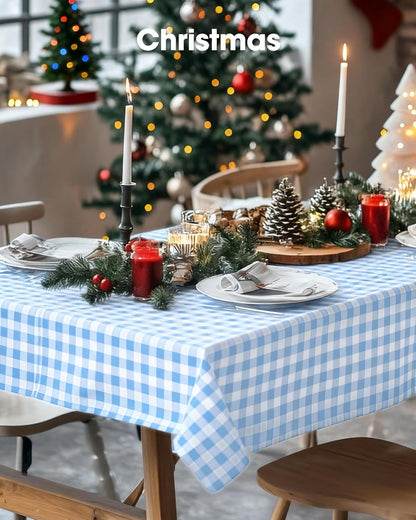 Pureegg Plastic Table Cloth Disposable 8 Pack, 54 x 108 Inch Table Cloths, Party, Picnic, Wedding, Decorative Tablecloths, Rectangle, White Plastic Cover, Leakproof & Sturdy, White