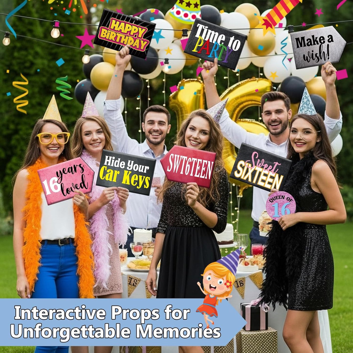 Beeveer 24 Design Wedding Arrow Photo Booth Props Selfie Props Kit with Double Sided Count PVC Photo Booth for Wedding Party Decorations Bridal Shower Engagement Supplies