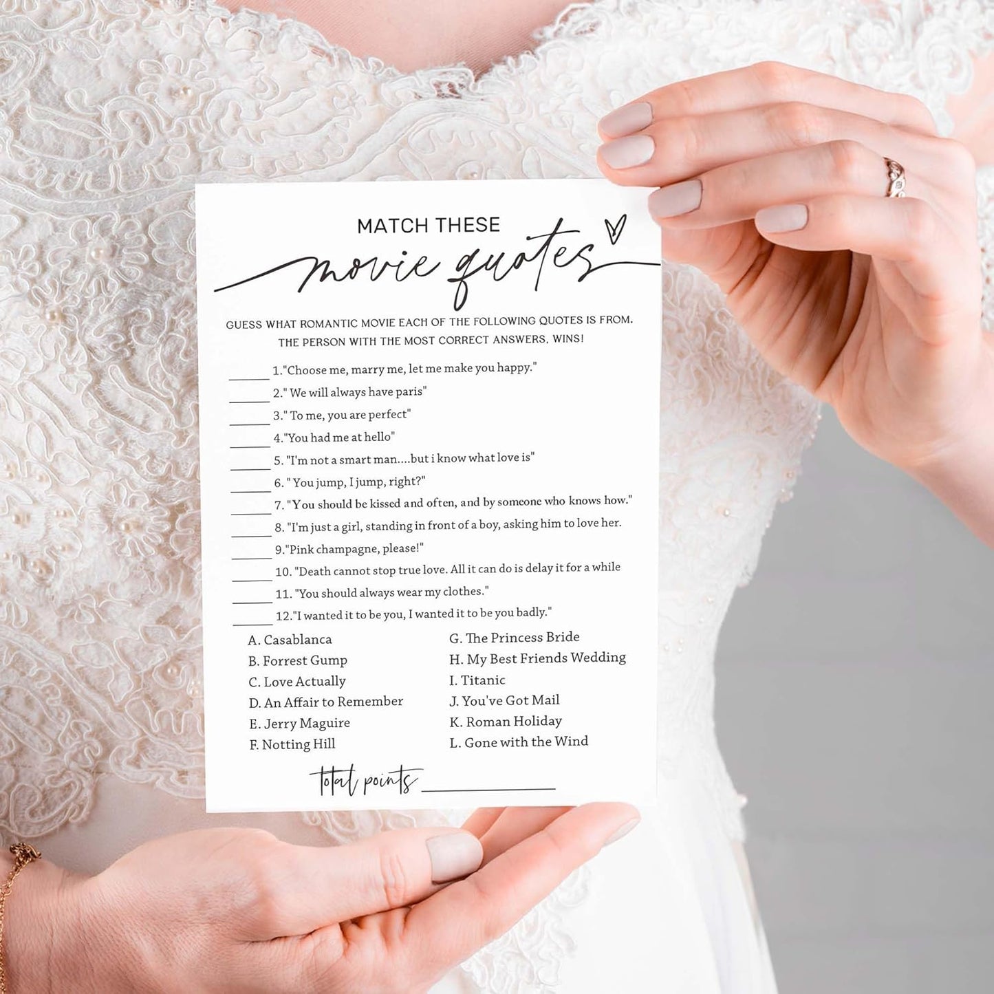 Bridal Shower Bingo, What Will The Bride to Be Receive, 25Pcs Bridal Bingo Game Cards, Engagement Party Games for Guests, Minimalist White Wedding Party Supplies - A18