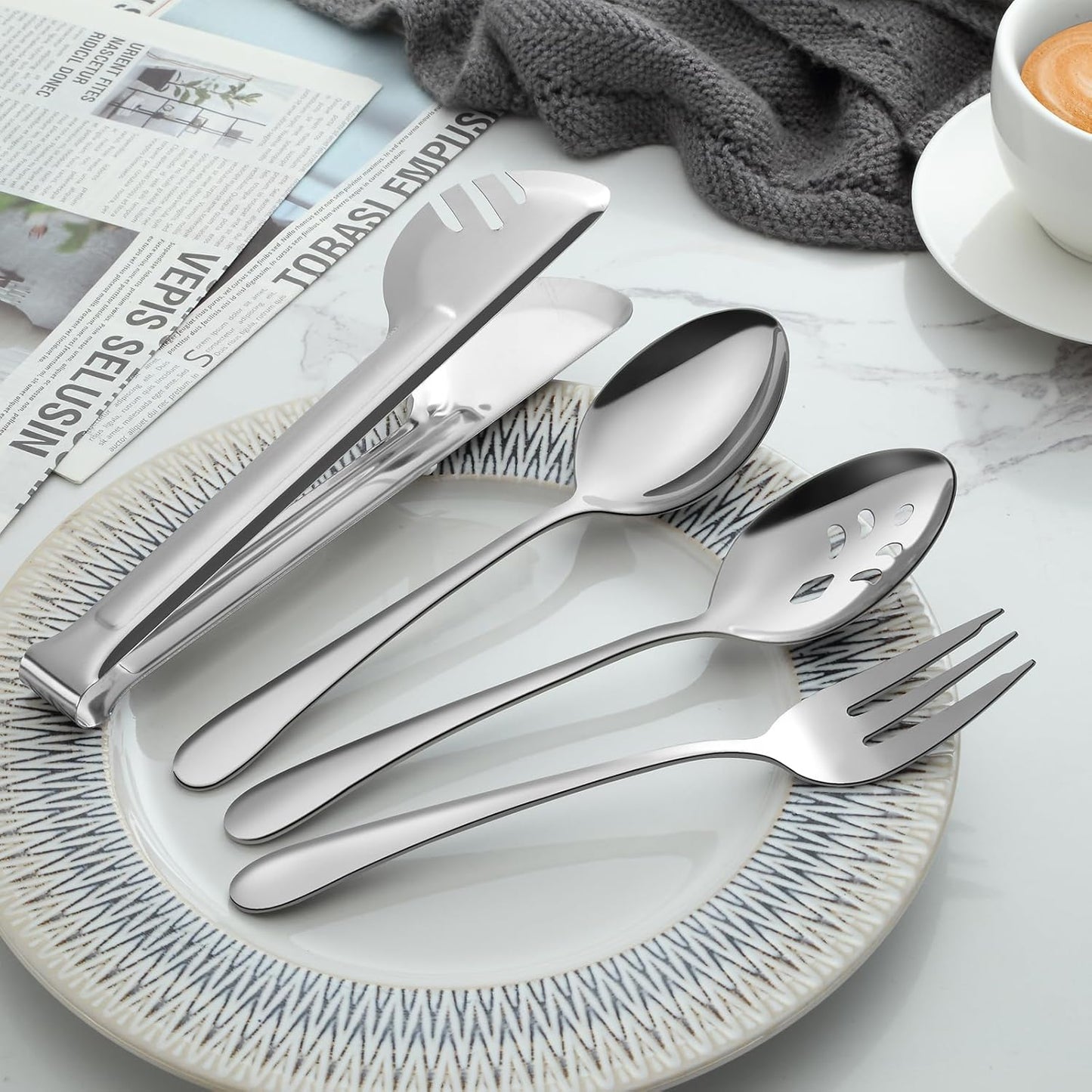 Pleafind 16 PCS Mini Serving Tongs - 4.3 inch, Food-Grade 18/8 Stainless Steel Mini Tongs, Mirror-polished Charcuterie Accessories for Coffee shops, tea party, bars, Sugar and Ice Bucket