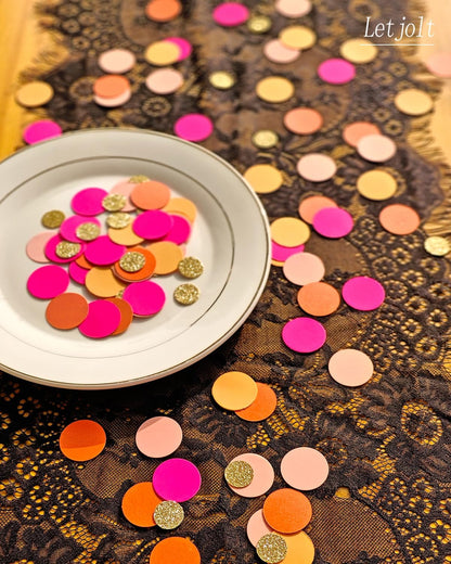 Green Confetti Glitter Golden Greenery Scatter Table Decoration Surprise Paper Craft Anniversary Supplies Birthday Party Bridal Baby Shower Party Wedding Gift Circle Dots Decor 100 Pcs