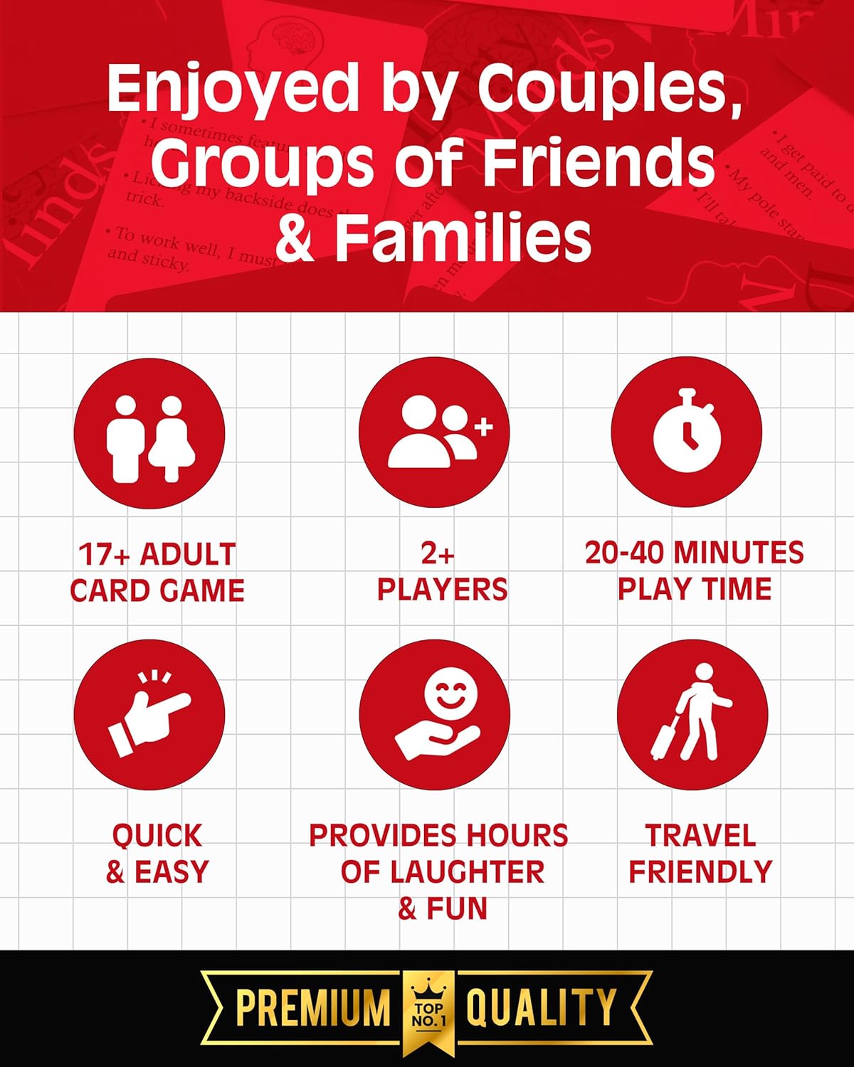TDC Games Travel Dirty Minds Card Game for Adults, Party Game for Couples Date Night and Bachelorette Parties