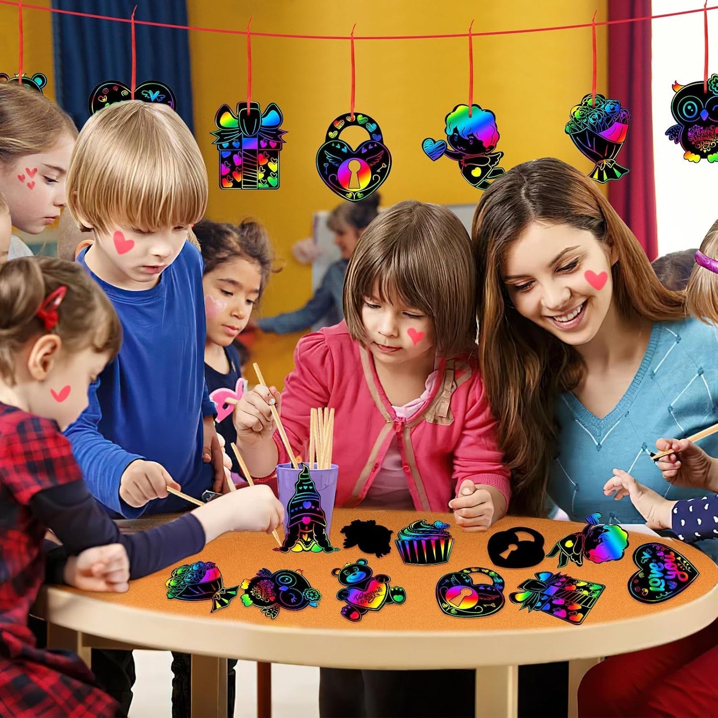JULMELON 36 PCS Ocean Crafts, Rainbow Scratch Art Under The Sea Party Favors DIY Magic Color Summer Ocean Animals Scratch Cards for Summer Party Favors School Activities