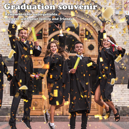 5 Pack Confetti Cannon Biodegradable, 12 Inch Confetti Poppers Graduation, Suitable for Graduation Wedding Birthday Parties and New Year's Eve Celebration