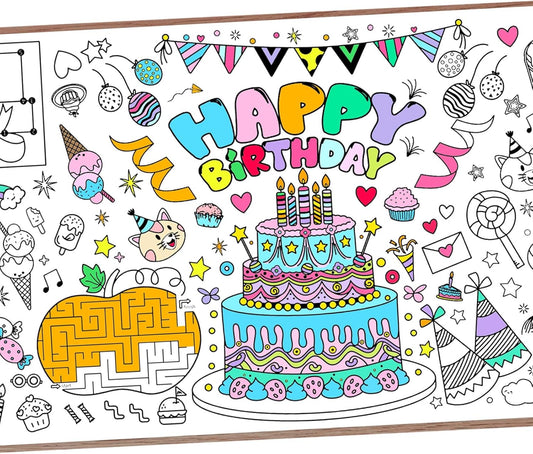 Giant Graduation Coloring Poster, 72 x 30 Inches Large Congrats Grad 2026 Coloring Tablecloth for Graduation Party Supplies Decorations