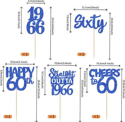 15 PCS 50th Birthday Centerpiece Sticks Fifty Happy 50th Straight Outta 1976 Table Flower Centerpieces Sticks Cheers to 50 Floral Decorations for 50th Birthday Party Centerpieces Supplies Black