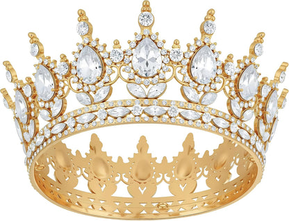 Crown Cake Topper, Balls Happy Birthday Cake Topper Pink Crown Birthday Candles Gold Butterflies, Corona Para Pastel, Cake Decorations for Birthday Wedding (Gold, Pink)
