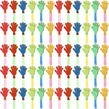 120 Pcs Colorful Hand Clappers 7.5 Inch Clappers Noisemakers Noise Makers Party Favors Plastic Clapper Sporting Events Cheers Ball Dance Basketball Football Noisemakers （Colorful）