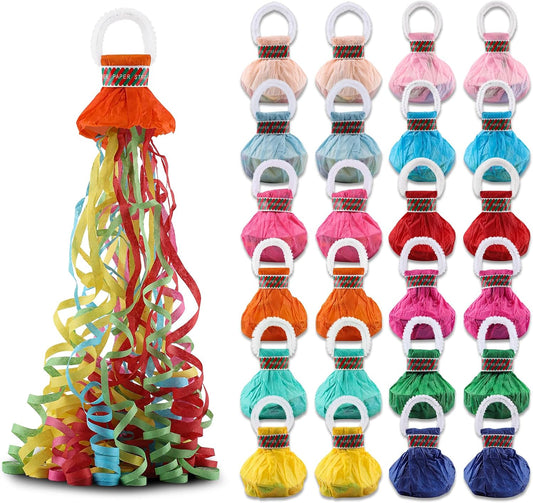 10 Pack Streamers Poppers, Hand Throw Party Poppers, Colorful No Mess Confetti Poppers, Magic Paper Crackers for Birthday Wedding Celebrations School Opening Graduation