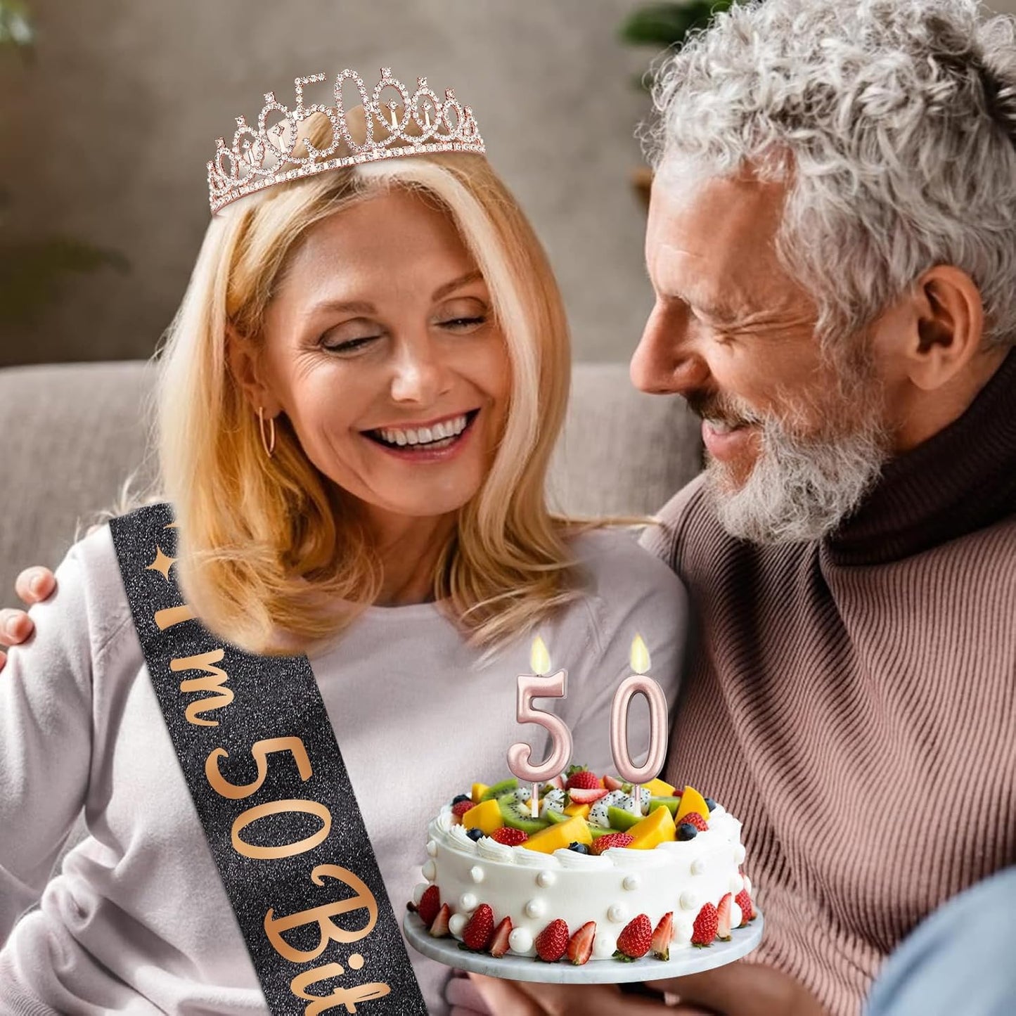 21st Birthday Decorations for Her with 21st Birthday Sash and Crown, Candles Gold, Gifts for 21 Year Old Girls