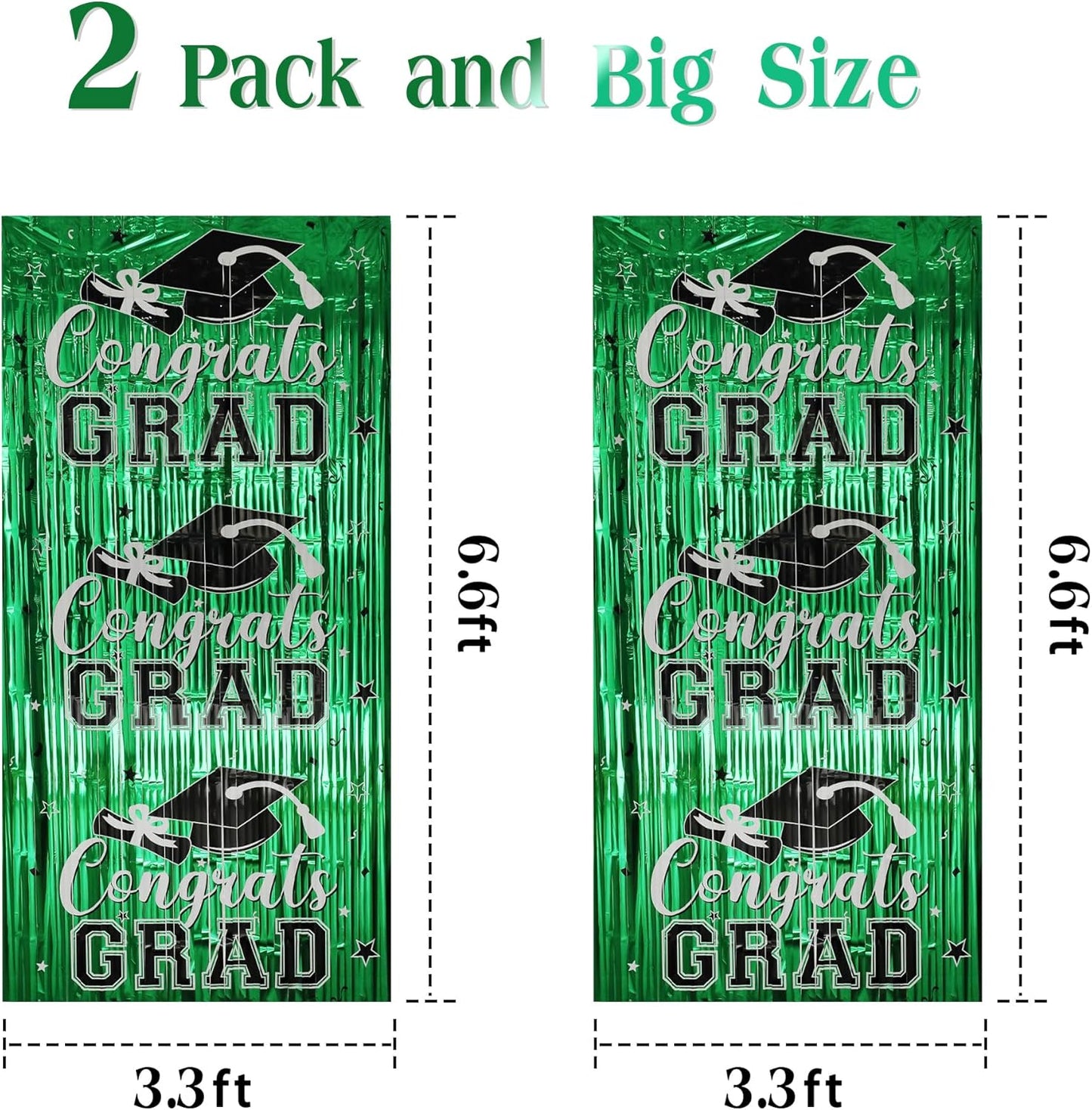 Gradution Party Suppiles Backdrop Decoration 2026, Claas of 2026 Streamer Tinsel Foil Fringe Curtains, Photo Booth Prop Backdrop, Black Grad Photo Backgrounds