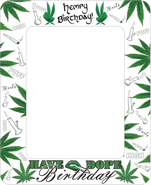 Weed Theme Birthday Party Inflatable Photo Booth Selfie Frame Giant Pot Leaves Cannabis Marijuana Blow Up Picture Frame Weed Party Decors for Adults Have a Dope 420 Birthday Party Supplies