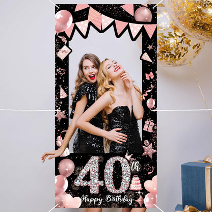 Pink 80th Birthday Neon Photography Banner Backdrop Glow Party Disco Dance Neon Theme Birthday Banner Photo Frame Props Props Selfie Background Face Cutout Photo Props Decoration