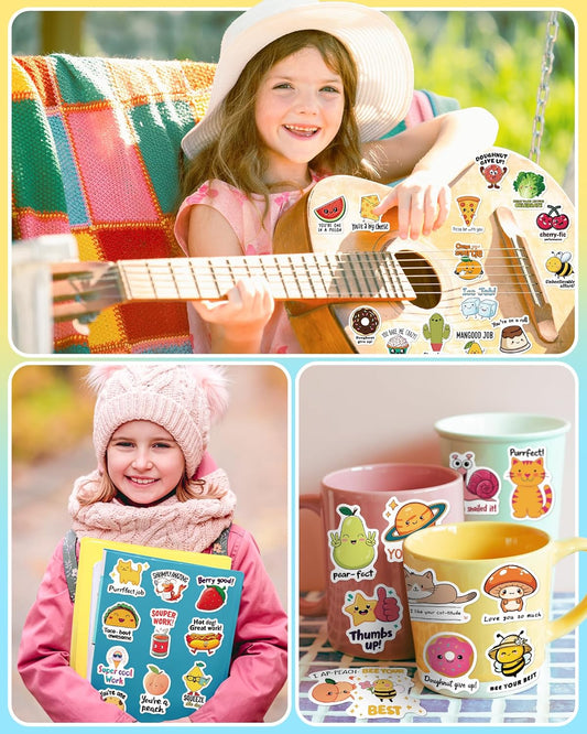 100 Pcs Cute Stickers for Kids, Waterproof Water Bottle Stickers, Vinyl Sticker Pack, Party Favors, Goodie Bag Stuffers, Treasure Box & Classroom Prizes for Elementary Students - No-Repeat