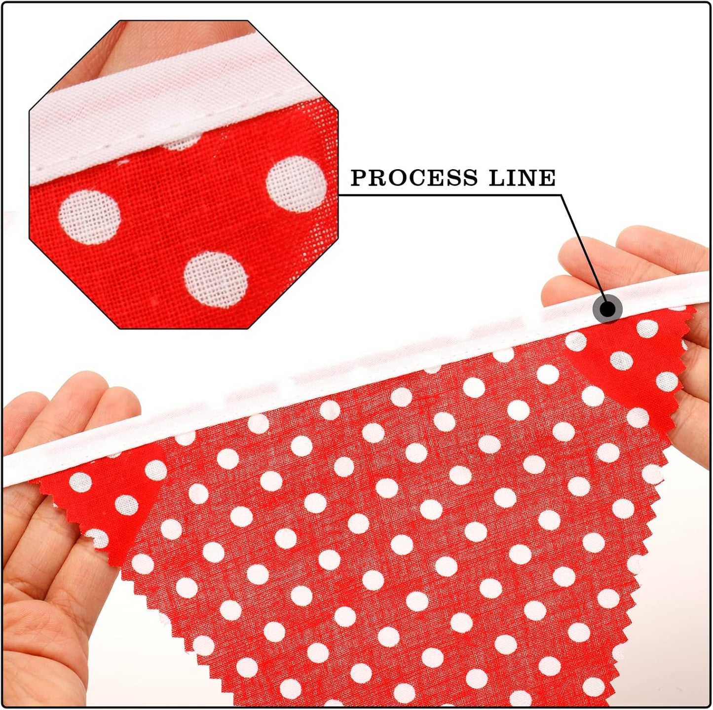 G2PLUS 39Ft Triangle Bunting Banner, 42Pcs Pink Floral Garland Pennant Banner, Reusable Cotton Triangle Flags Party Decoration for Birthday, Wedding, Garden Tea Party, Baby Shower, Room Decor