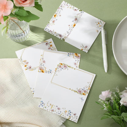 Honoson 48 Pcs Watercolor Greenery Place Cards for Table Setting 4.6 x 3 Inch Blank Fillable Seat Card Eucalyptus Tent Folding Name Card for Weddings, Parties, Banquets