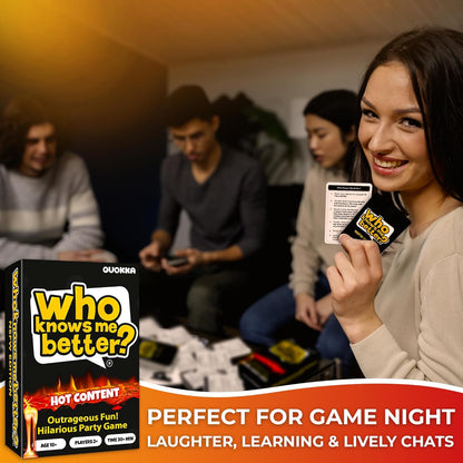 Quokka Card Games for Adults – Who Knows Me Better NSFW Edition – Party Game with 500+ Questions for Friends, Couples & Party Game Nights Ages 18+