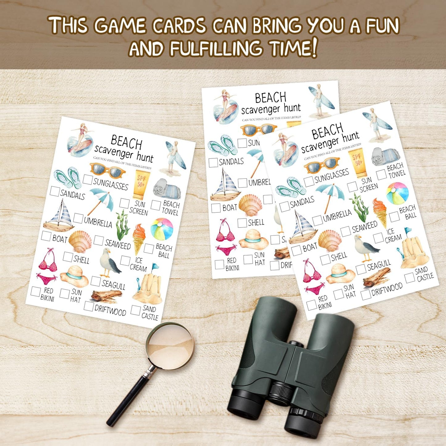 Insect Scavenger Hunt Cards Set of 30 Pcs, Nature Treasure Hunt Game for Family Friends, Outdoor Holiday Party Game Find and Seek Camping Activity -03