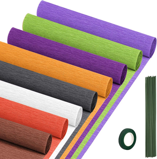 Crepe Paper Streamers 30 Rolls, 10 x 98Inch 30 Rainbow Colors Crepe Paper Sheets for DIY Gift Colourful Paper Flower Wrapping Paper Crafts Birthday Wedding Holiday Party Decorations