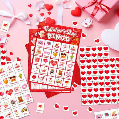4th of July Bingo Game Set for 24 - Patriotic Party Activities, Independence Day Games for Family Reunion, School & Classroom Decorations – 5" x 7" Cards