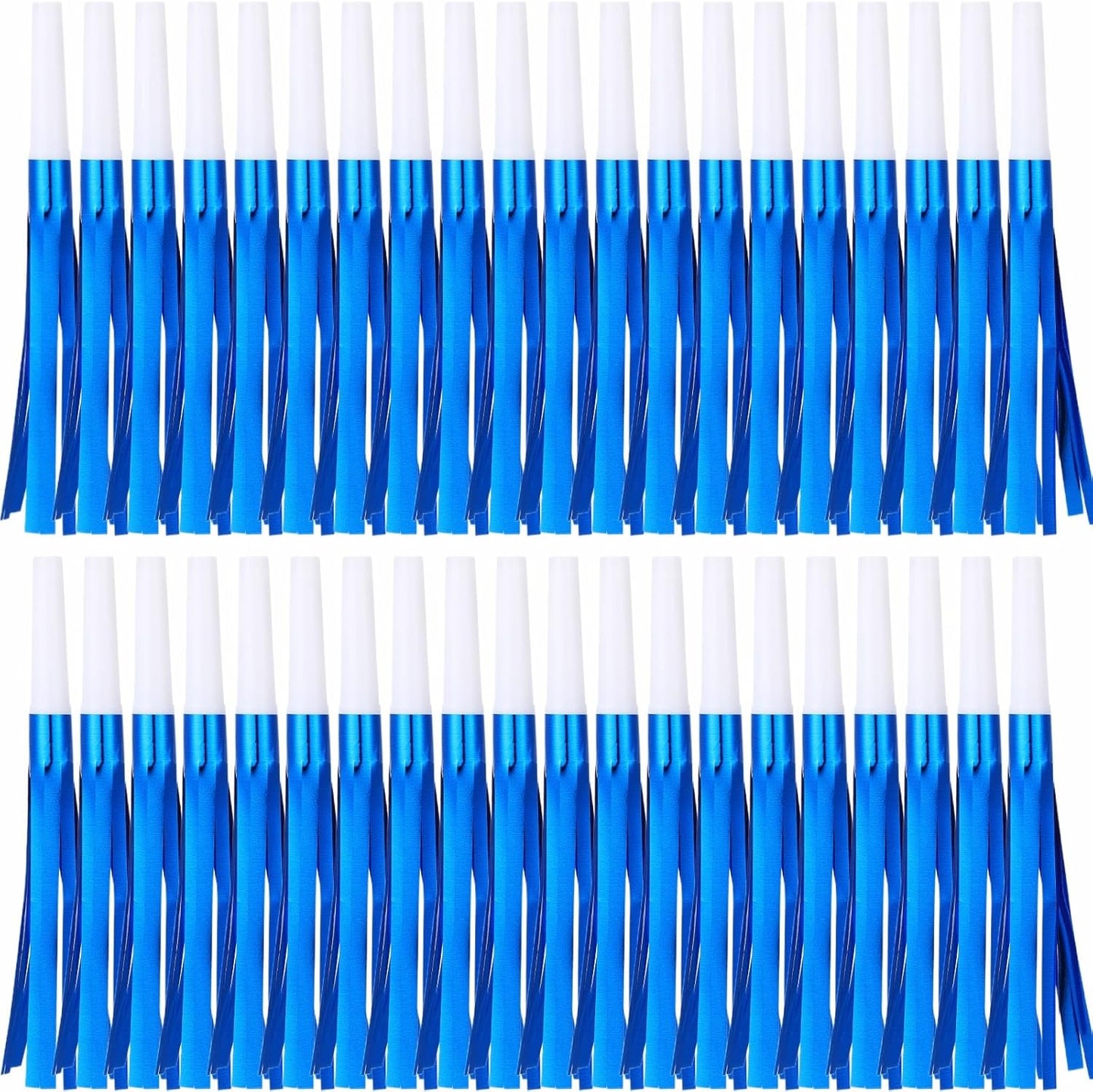 30 Pcs Gold Noise Makers, Metallic Fringed Noise Makers for New Year Party Favor Supplies, Multicolour