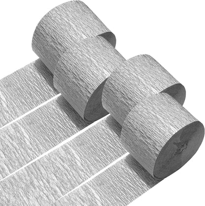 4 Crepe Paper Streamers Rolls, 328ft Pack of Red and White Crepe Paper for Birthday Baby Shower Wedding Christmas Valentines Day Party Decorations (1.8 inch x 82 ft/Roll)