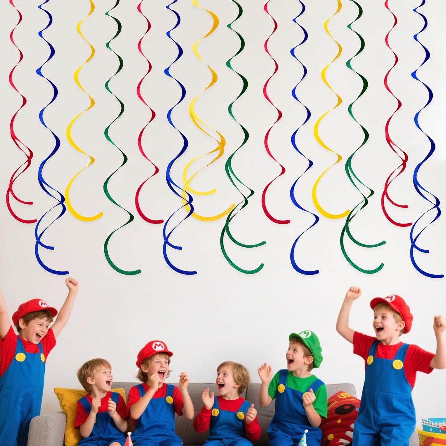 36 Pcs Blue Hanging Swirl Decorations Ombre Royal Blue White Felt Swirl Streamer Spiral Ceiling Garland for Birthday Wedding Baby Shower Graduation Under The Sea Nautical Ahoy Achor Party Supplies