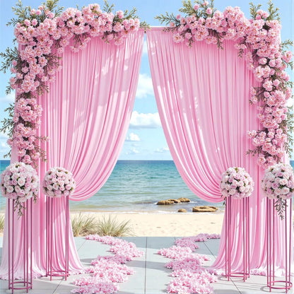 10ftx10ft Black Backdrop Curtains for Weddings Parties, Wrinkle Free 2 Panels Silky Polyester Photo Backdrop Drapes Back Drop Cloth Drapery for Birthday Mother'sDay Photography Background