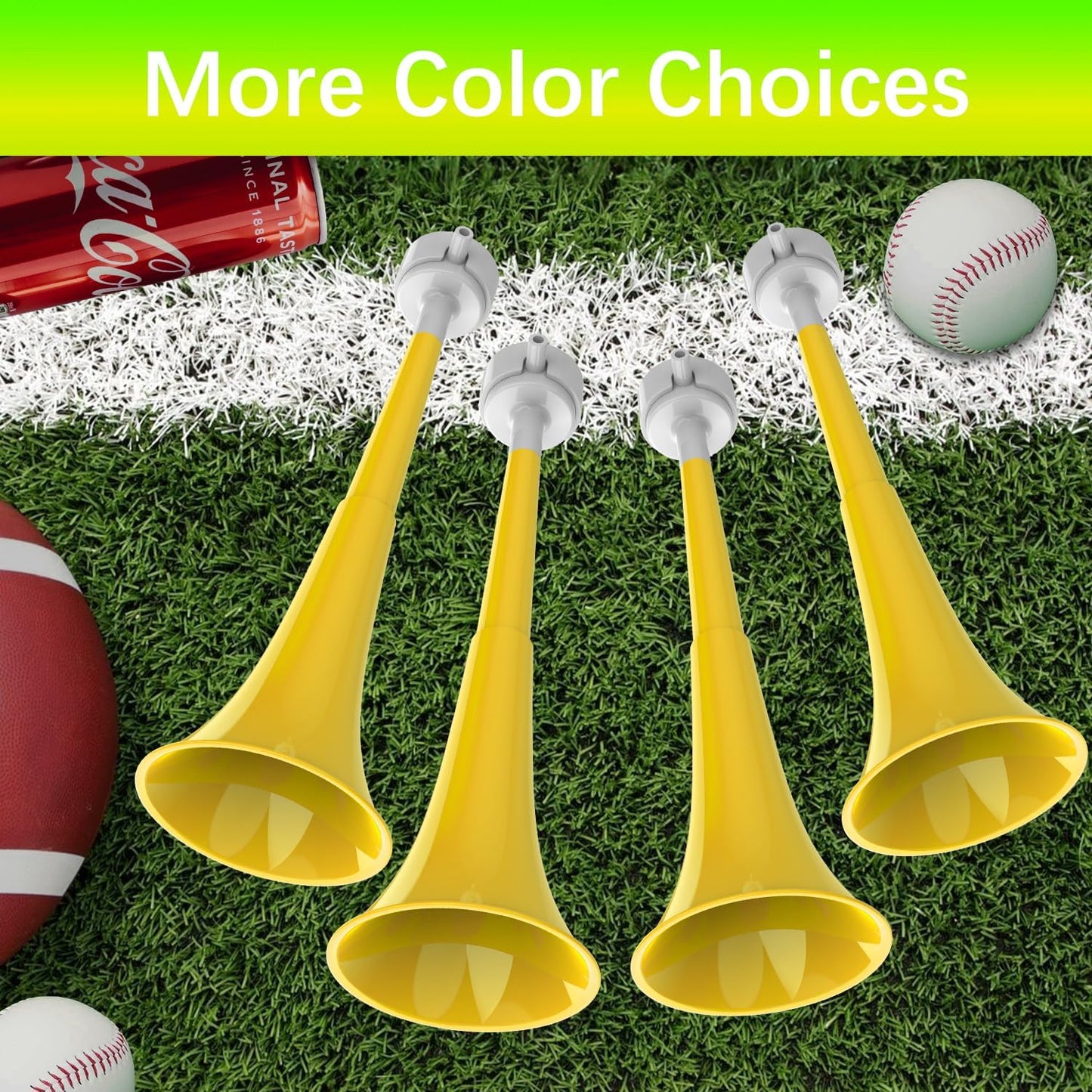 Vuvuzelas Soccer Horn Collapsible Blow Horns Noise Maker Loud Sound Sports Horn Noisemaker for Sporting Events School Graduation Games Party Supplies Favors Accessories