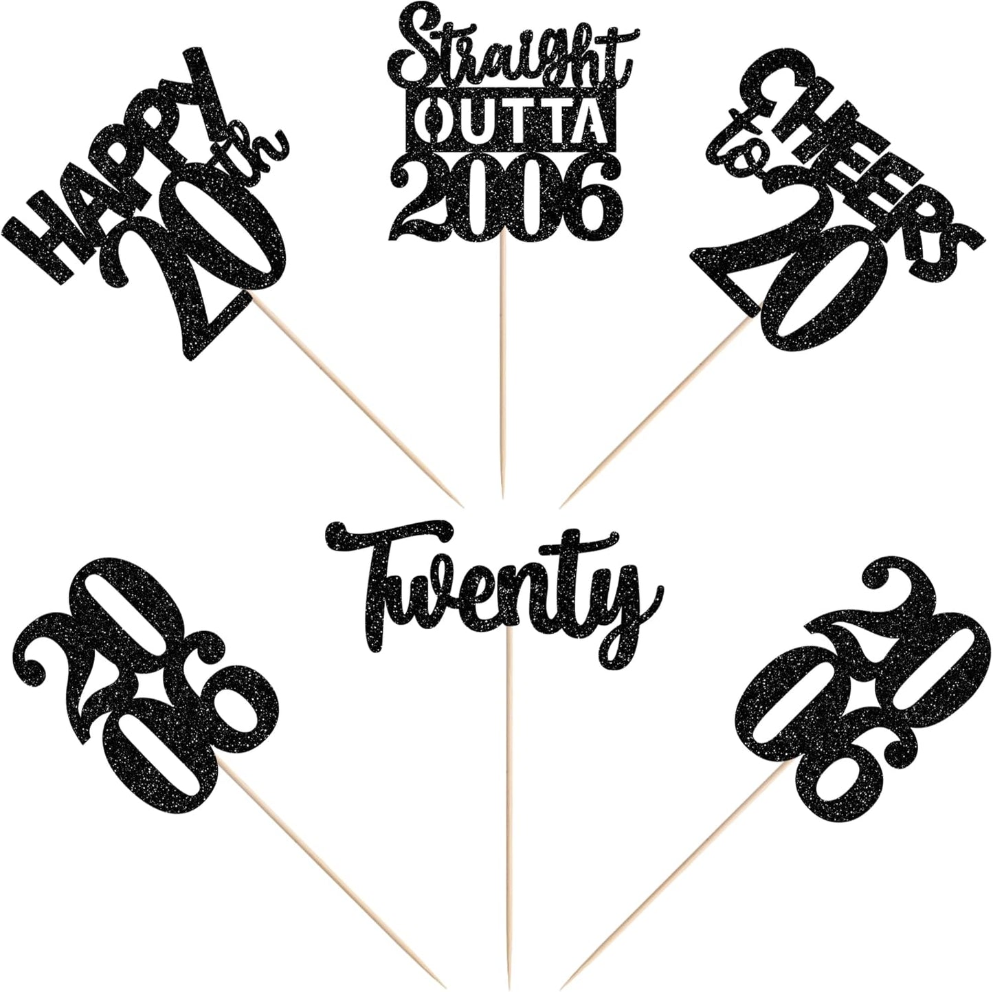 15 PCS 50th Birthday Centerpiece Sticks Fifty Happy 50th Straight Outta 1976 Table Flower Centerpieces Sticks Cheers to 50 Floral Decorations for 50th Birthday Party Centerpieces Supplies Black