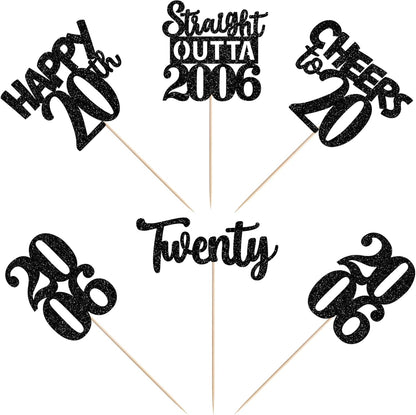 15 PCS 50th Birthday Centerpiece Sticks Fifty Happy 50th Straight Outta 1976 Table Flower Centerpieces Sticks Cheers to 50 Floral Decorations for 50th Birthday Party Centerpieces Supplies Black