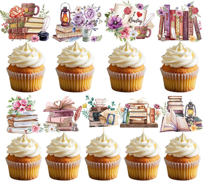 Wildflower Birthday Party Decorations, 36PCS Flower Floral Cupcake Toppers Decoration, Baby in Bloom Baby Shower Cupcake Picks Decor Party Supplies for Gilrs Women