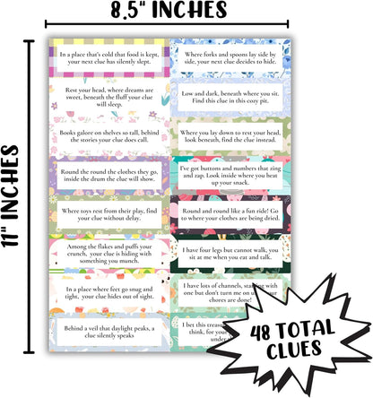 Easter Scavenger Hunt Add to Indoor Outdoor Plastic Eggs Hard 48 Clues Golden Egg Cut Out Yourself One Clue Leads to Next Neighborhood Family Game