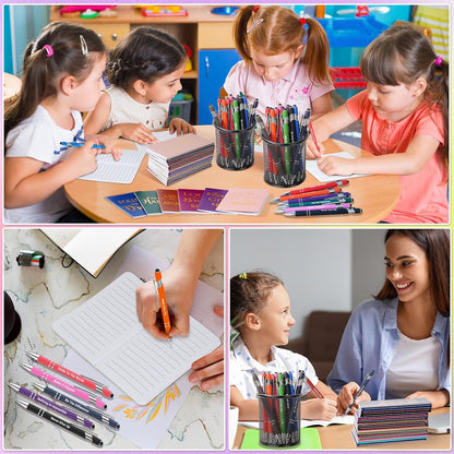 48 Pcs Bulk Motivational Pens Inspirational Notepads Set, Small Pocket Motivational Quote Notebooks and Ballpoint Pens, Mini Journals Gift Set for Kids Students Teachers School Office Prizes Supplies